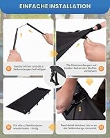 KingCamp Feldbett Ultraleicht 2,45 kg, Kleines Packmaß 36x13 cm Schwarz – Ansicht 5
