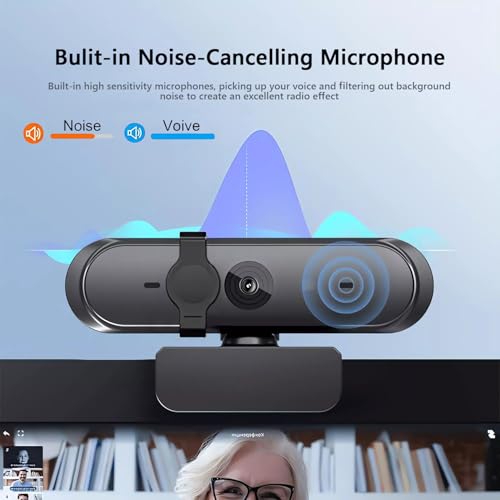 WEBカメラ三脚付き ウェブカメラ HD1080P 110°広角 パソコンカメラ 内蔵マイク ノイズリダクション PCカメラUSB接続簡単 自動光補正 高さ調節 プライバシーカバー 会議用/授業用/ビデオ通話/生放送 Youtube, Skype, Facebook, zoom, Facetimeなど対応