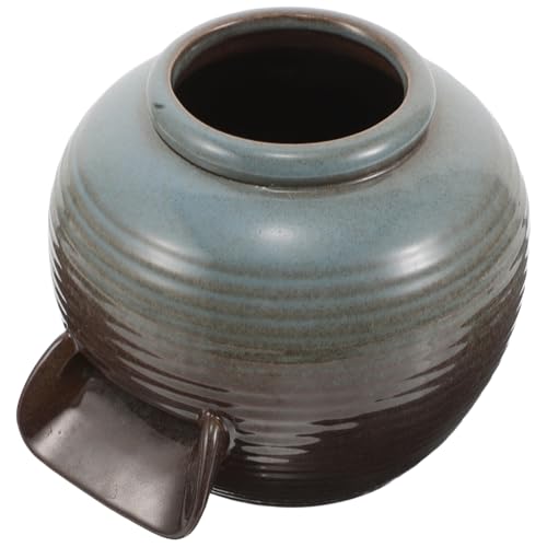 TOGEVAL Fontaine de Jardin en Pot de Céramique Moyenne Taille Circulation D’Eau Automatique Cascade Naturelle Vasque Décorative pour Terrasse Cour et Aquarium Fontaine Paysagère