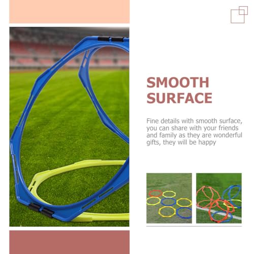 Sosoport 4pcs Speed and Agility Training Rings - Reusable Plastic Octagon Agility Rings Training Equipment Footwork Ladder for Basketball Soccer Football?40cm