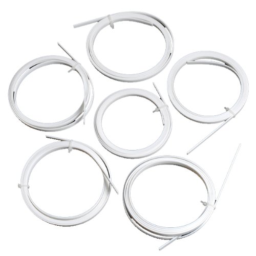 6pcs 5 Feet Guitar ABS Bindings White 1650mmx6mmx1.5mm