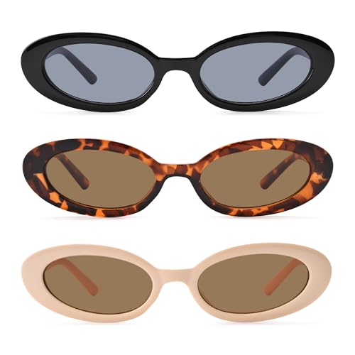 Fashion Retro Oval Sunglasses for Women Men Tiny Small Cat Eye Sunglasses Vintage 90s Shades2