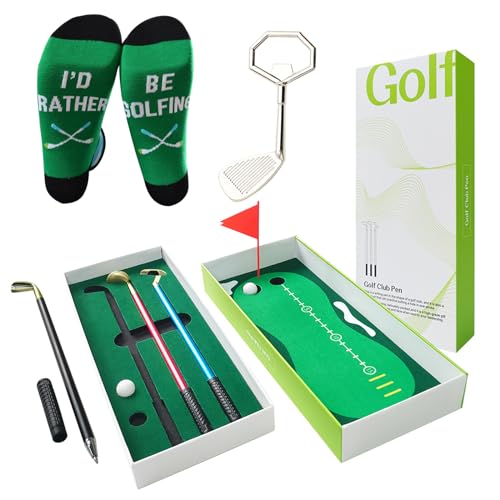 weilaike Golf Pen Set, Mini Desktop Golf Pen Gift Set ...