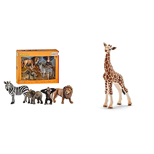 SCHLEICH 42387 - Wild Life Starter-Set & 14751 - Giraffenbaby