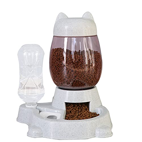 Huida Dog Food Feeder & Water Dispenser 2 in 1,Cat Food Dispenser Cat Automatic Feeder,Automatic Cat feeders 2.2L Food…