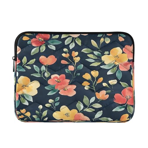 BOESI Watercolor Colorful Flower Laptop Inner Bag, Laptop Case, Computer Sleeve, Lightweight and Easy to Carry, Suitable for 13-14inch Laptops