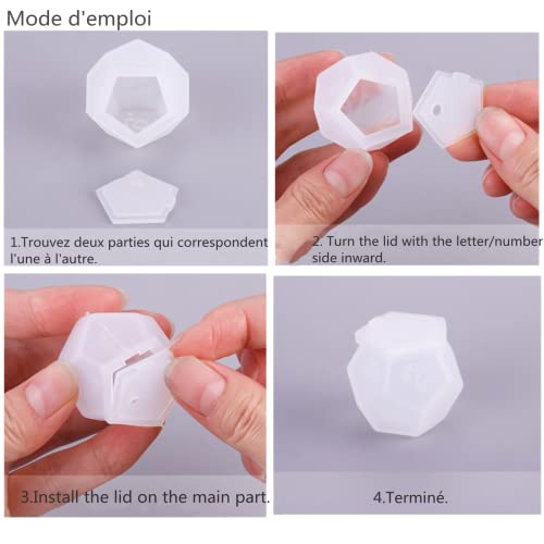 Umisu - Kit di resina epossidica di 19 stili, dadi...