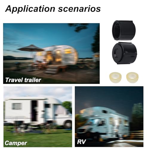 BOXOB 2stk Ablassventil-Dichtungen und Kappen, Kunststoff Ablassschrauben mit Dichtungsring Ersatzkappen für Wohnmobil Camper Wohnwagen, 1/2 Zoll Warm & Kaltwasserleitungen