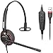 Produktbild USB Headset mit Noise Cancelling Mikrofon, PC Kopfhöre mit Lautstärkeregler, Computer Kopfhörer für Business Skype Computer, SoftPhone, Call Center Office, Kristallklarem Chat, Ultra Leicht &Komfort