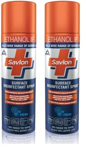 Savlon Surface Disinfectant Sanitizer Spray, 170g, Kills H1N1 (Swine Flu), Germ Protection on Hard & Soft Surfaces, 99.9% Germ Protection (Pack of 2)