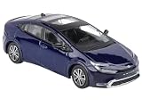 2023 Prius Reservoir Blue with Black Top and Sun Roof and Sun Roof 1/64 Diecast Model Car by Paragon Models PA-55602