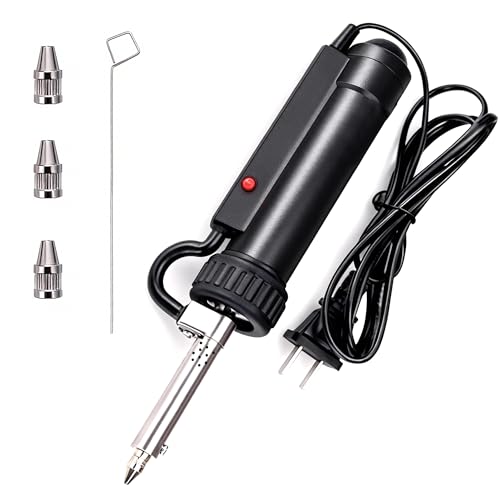 Electric Solder Sucker Vacuum Automatic Desoldering Gun Portable Desoldering Iron Tool AC 110V 30W with 3 Soldering Suction Tips Electric Desoldering Pump Repair Solder Removal Tool (Size:US Plug)
