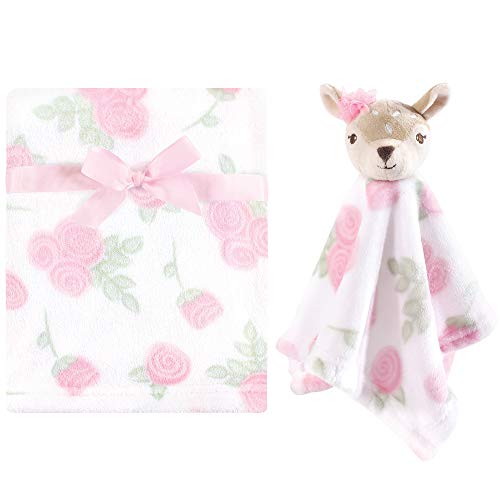 Image of Hudson Baby Unisex Baby Plush Blanket with Security Blanket, Fawn, One Size