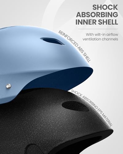 Image of OutdoorMaster Kelvin Ski Helmet - Snowboard Helmet for Men, Women & Youth (Gray Blue,L) | Ski & Snowboard Use,Fits Men,Women & Youth,ASTM Certified Impact Protection,Adjustable Ventilation