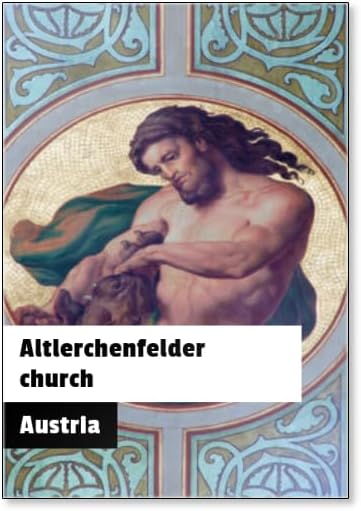Vienna - Fresco of Samson - Altlerchenfelder Church, Fridge Magnet