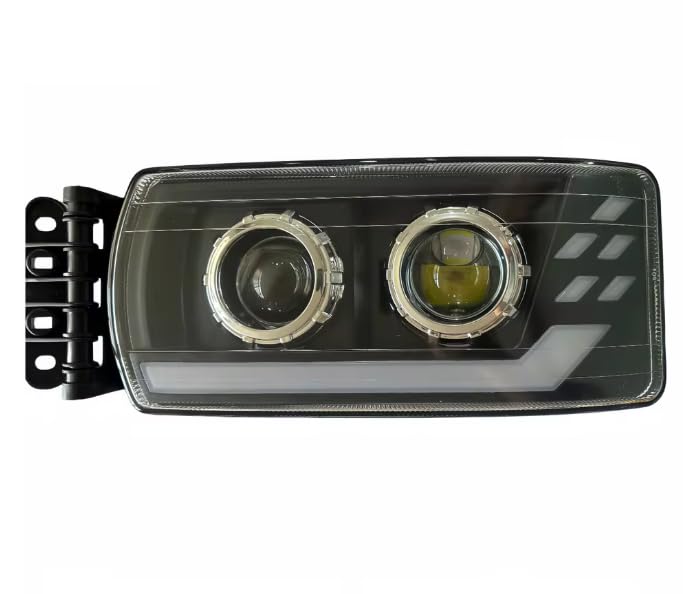 Genérico Faro delantero Full LED 24V izquierda luz diurna DRL efecto arranque intermitente luces de cruzamiento/carretera compatible con camiones Iveco Stralis 5801571745