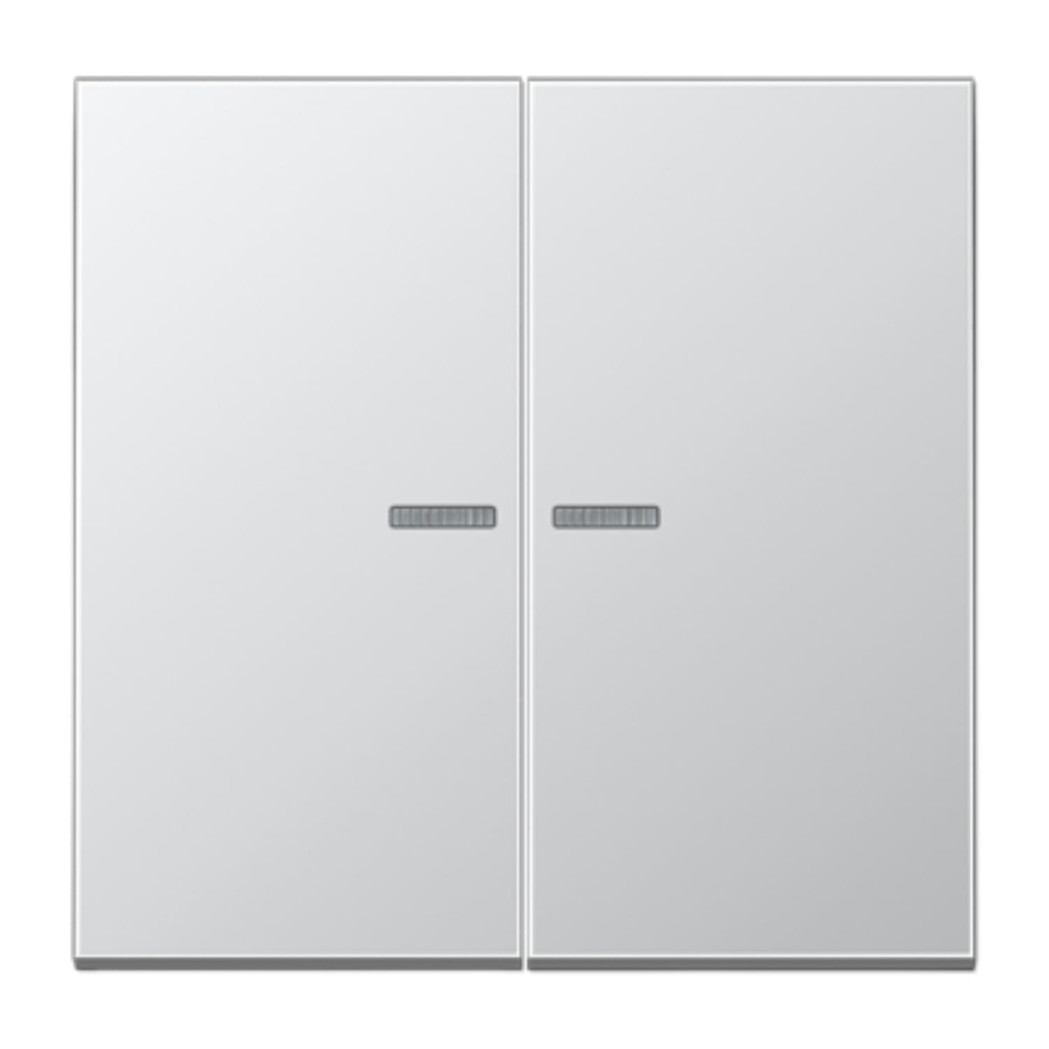 Touche poussoir double LS luxe aluminium avec voyant JUNG AL102KO5 haut de gamme