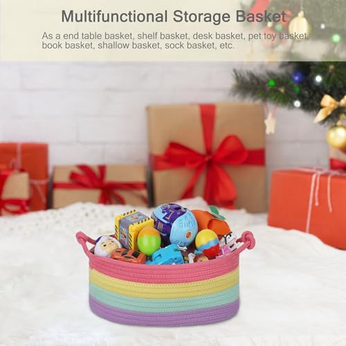Image of Small Empty Gift Basket with Bag & Ribbons, Rainbow