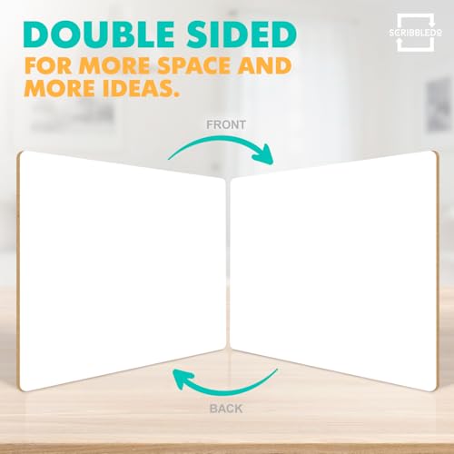 Scribbledo 3 Pack 9x12 Inch Small Dry Erase Boards, Mini Whiteboards Handheld Lapboards for Students, Home, Office, and Kitchen Use Dry Erase Board - Image 3