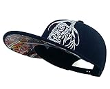 Reaper Grim Hats for Men Women Skull Navy Flat Bill Snapback Baseball Caps Move American Flag Pin