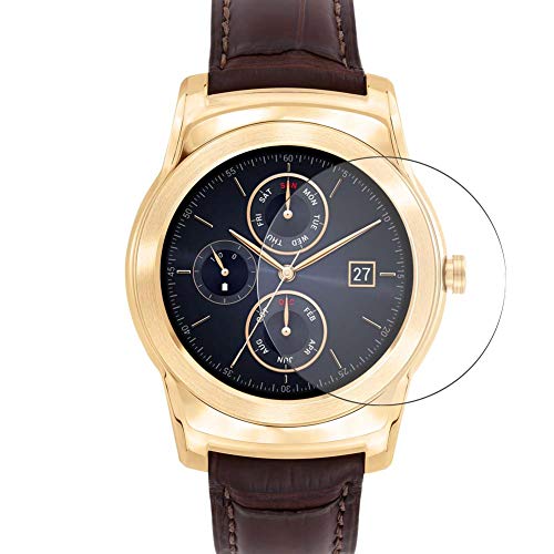Puccy 3 Pack Tempered Glass Screen Protector Film, compatible with LG Urbane Luxe smartwatch Smart Watch Protectors Guard new version
