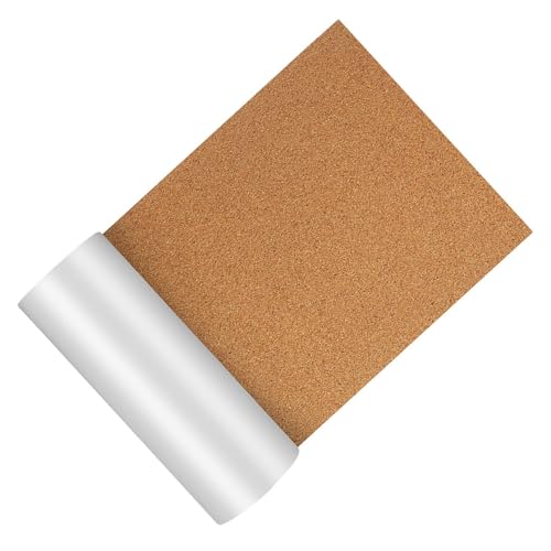 ASAKKURA Rollo de Corcho Autoadhesivo 60x30 Cm, 1 Mm de Grosor, Tablero Adhesivo de Corcho Natural para Manualidades, Aislamiento Acústico y Decoración de Paredes en Oficina y Hogar