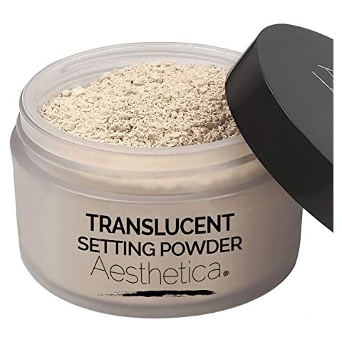 Aesthetica Translucent Setting Powder – Matte Finishing Makeup Loose Setting Powder – Flash Friendly Translucent Powder Foundation - Loose Face Powder Includes Velour Puff Cover