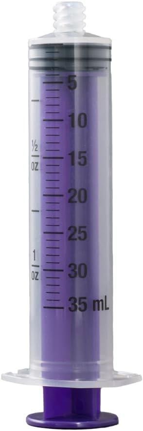 Vesco Medical ENFit Syringe 35ml with ENFit Transition Connector Tips (Pack of 30)