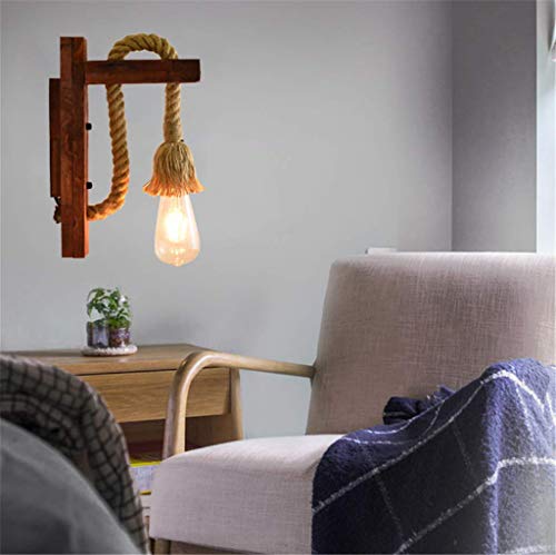 Lámpara de pared de madera para iluminar esquinas oscuras con interruptor integrado cómodo 5