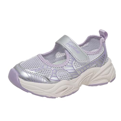 Zapatillas deportivas de niñas en color morado con malla ligera transpirable