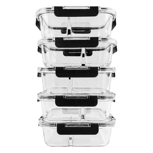 Opiniones y reviews de Tupper de Vidrio que Puedes Comprar On-line. 44 Set de 5 contenedores de vidrio Brandtrendy con tapa hermética de liga negra y divisiones internas. Almacena y transporta alimentos sin mezclarlos. Resistentes a microondas y...