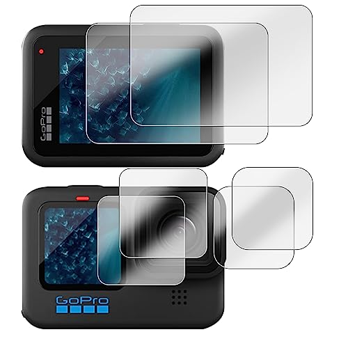 Wigsii�y6���z�Ή� GoPro Hero 12 Black �p �t���ی�t�B���� Gopro Hero 12 / Gopro Hero 11 / Gopro Hero 10 / Gopro Hero 9 Black �u���C����ʗp2�� + �T�u��ʗp