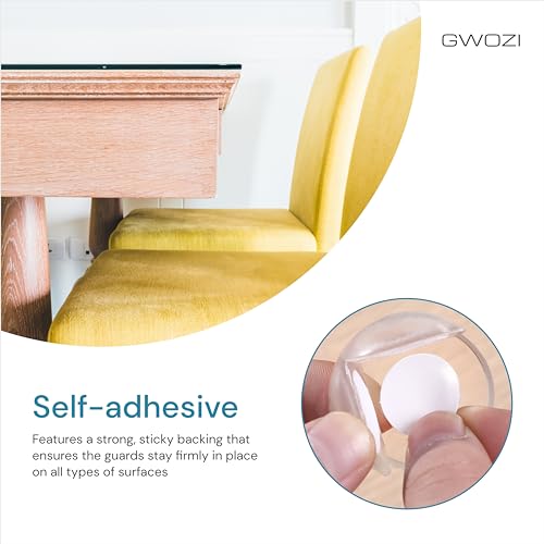 Image of Table Corner Protectors for Furniture - Silicone Corner Guards Self-Adhesive, 4 Pcs - Clear Furniture Corner & Edge Safety Bumpers - Sharp Edge Protector Pads for Desk, Glass Tables, Ball Shape