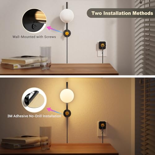 Image of JandCase Night Lights Plug into Wall, 2 Pack 3000K Round Milky Night Light | 1.5M Braided Cord, 0-100 LM Adjustable Plug in Nightlight, Auto Light Sensor, Flexible Placement for Bedroom, Bathroom
