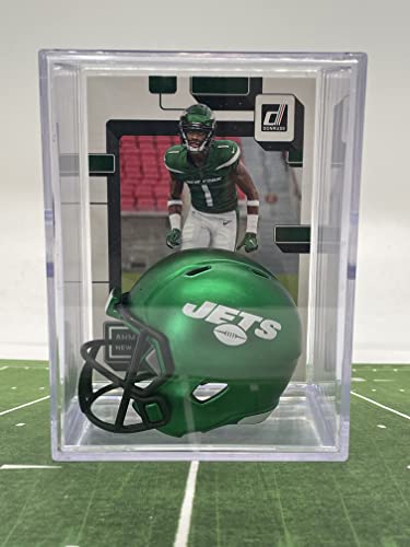 New York Jets Nfl Helmet Shadowbox W/Ahmad Sauce Gardner Card #TOP20
