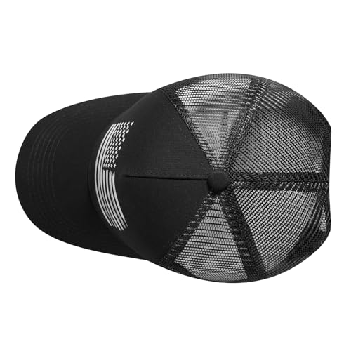Image of VIONLAN Baseball Cap American Flag Trucker Hat for Men Women 3D Embossed Logo Adjustable Outdoor Mesh Snapback Hat