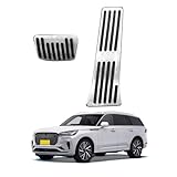 DUKLASSQ Car Pedal Covers for Lincoln Aviator 2020 2021 2022 2023 2024 2025, Auto Aluminum Gas Pedal Covers Accessories Replacement, Non-Slip Accelerator Brake Foot Rest Pedals(Set of 2)