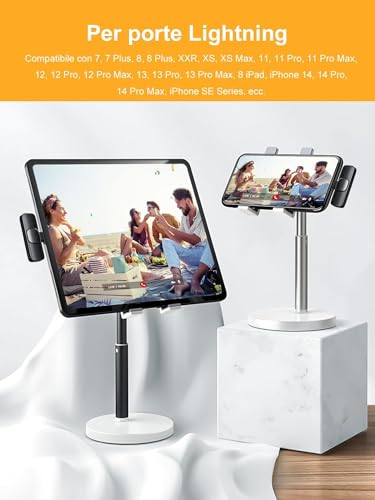 Moman-Microfono-Lavalier-Wireless-CP1XA-24-GHz-2TX-Mic-Senza-Fili-Doppio-Microphone-con-Interfaccia-Lightning-per-YouTube-Tiktok-Vlog-Microphone-Wireless-Lavalier-iPad-iPhone-14131211