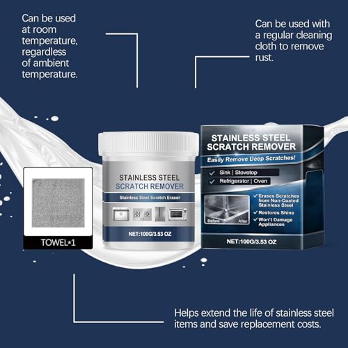 Kit Removedor de Rayones para Acero Inoxidable 100g miniatura 6