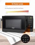 Countertop 1.1 Cubic Feet Microwave Oven, 1000 Watt, Stainless Steel Front with Black Cabinet, Commercial Chef CHCM11100B