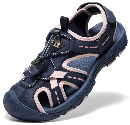 CAMEL CROWN Women's Comfortable Summer Sandals Breathable Beach Sandals Adjustable Outdoor Camping Walking Sandals Athletic Sport Sandals for Water Travel Hiking