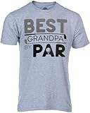 Best Grandpa by Par - Funny Golfing T Shirt Fathers Day Golfer Christmas Golf Gift for Men-(Grey,L)