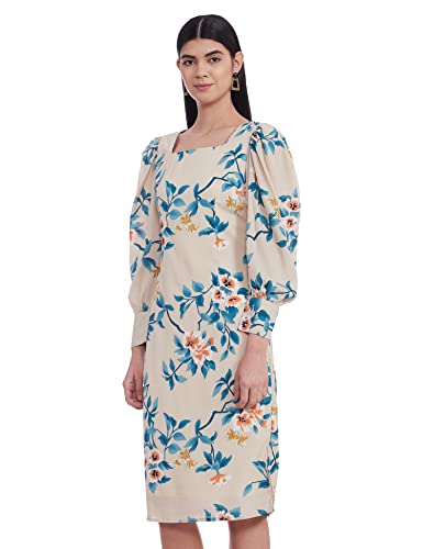 Image of Marie Claire Women's Polyester A-Line Midi Casual Dress