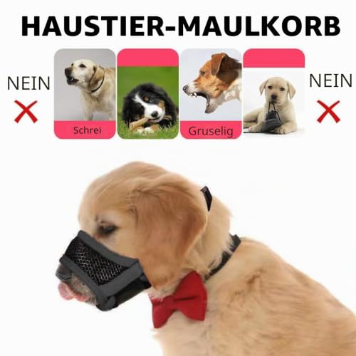 Thoquene Maulkorb für Hunde, Verstellbarem Riemen Große Hundemaulkorb