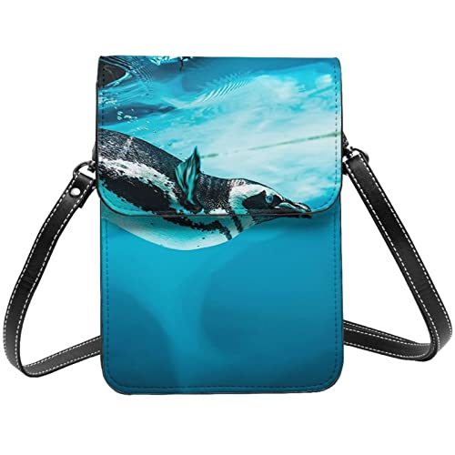 Sac Humboldt pingouin péruvien en cuir synthétique noir pour téléphone