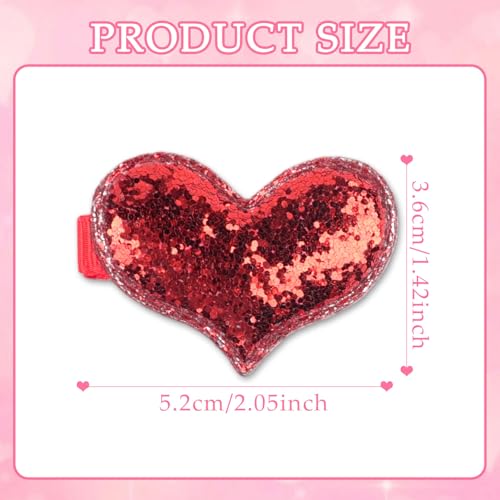 Red Heart Hair Clips accesorios para el cabello 2 pcs miniatura 7