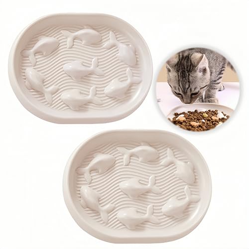 HJYDGJ Ciotola Slow Feeder per Gatti e Cani di Piccola Taglia - Antiscivolo con Fondo per Alimentazione Lenta