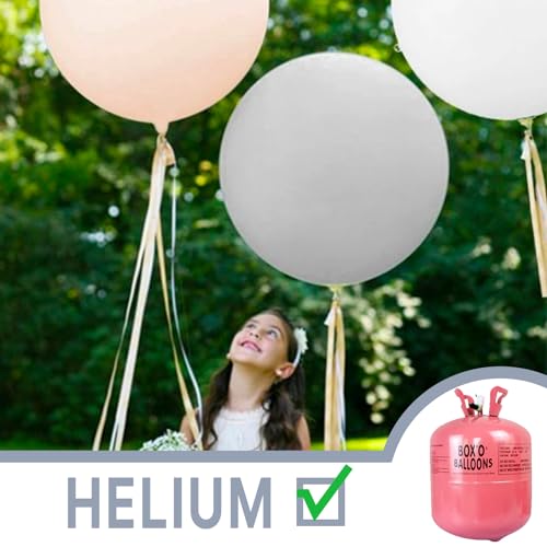 Image of PartyWoo Dusty Blue Balloons 4pcs 36 Inch Slate Blue Boho Neutral Latex Helium Balloons for Baby Shower Wedding Graduation Anniversary Retirement Cat Tornado Birthday Party Decorations Blue-F51