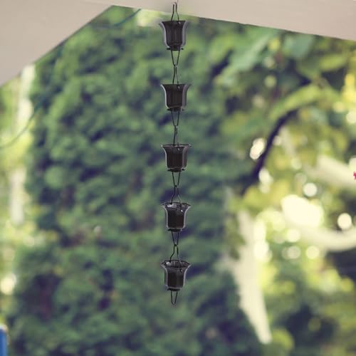 Cadena de lluvia resistente a la corrosión con copas desmontables AMUSLESUR 7