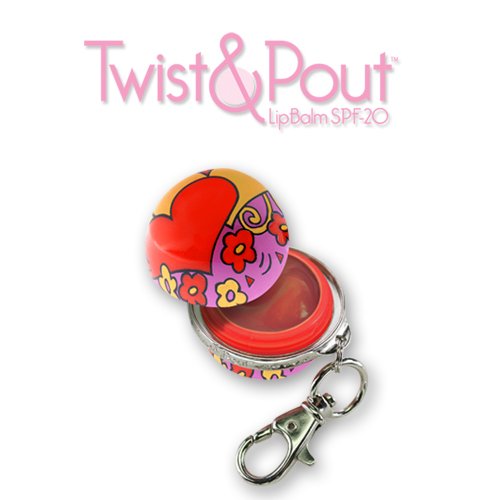 Twist & Pout Lip Balm Hearts & Flowers Clip Gloss Lip